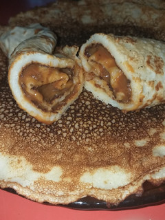 Una foto de Panqueques de dulce de leche !