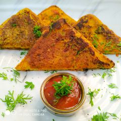 A picture of Vegetable french toast.