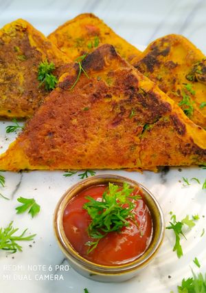 A picture of Vegetable french toast.