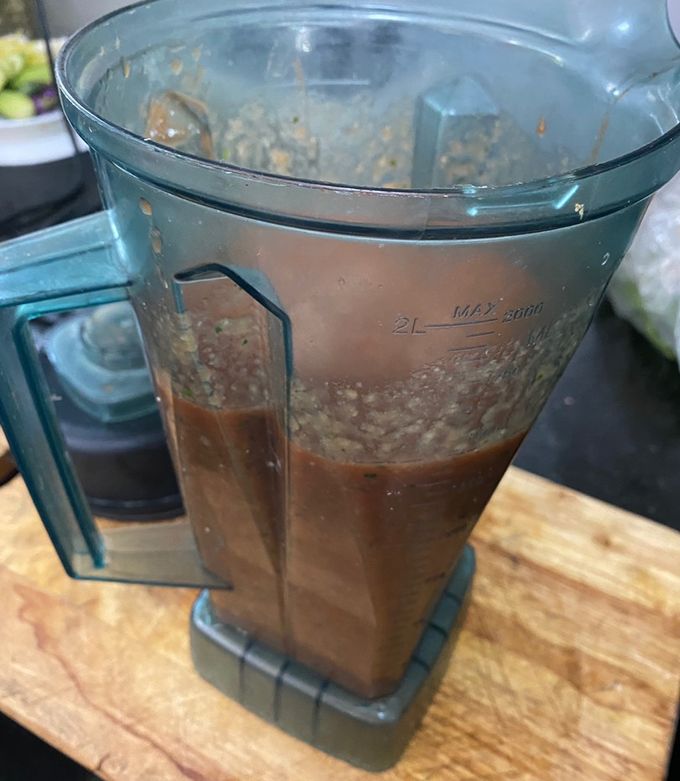A picture of Gazpacho - NO Bell Peppers.
