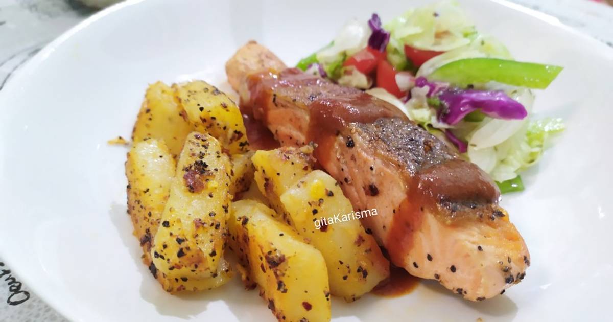 121 resep steak salmon enak dan sederhana - Cookpad