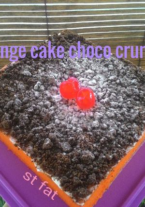 Foto resep Orange cake choco crumble