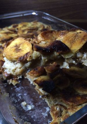 Foto resep banana bread puding