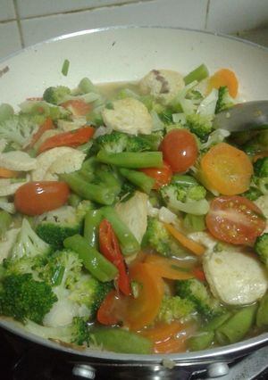 Foto resep Cah sayur dan egg toufu