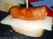 Una foto de chistorra y queso