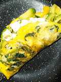 Spinach, Avocado, Feta & Pesto Omelette