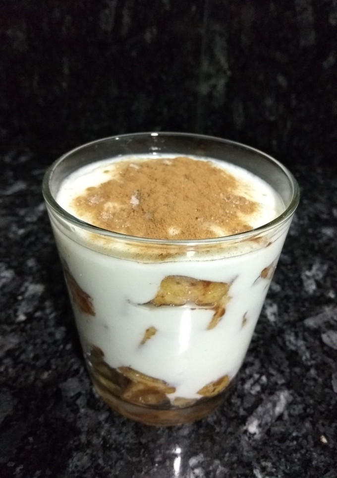 Una foto de Manzana a la canela con yogur