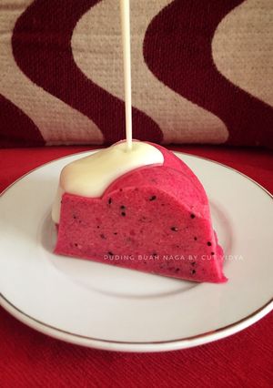 Foto resep Puding buah naga dan vla