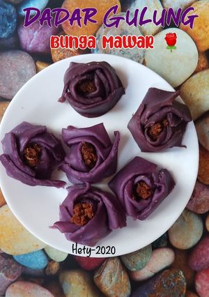Foto resep Dadar Gulung Bunga Mawar Ubi Unggu 🌹
