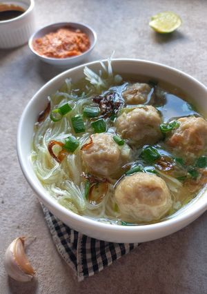 Foto resep Bakso kuah bihun