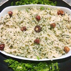 A picture of Green Spinach Pulao.