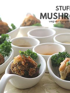 【影音】純素核桃釀蘑菇Vegan Stuffed Mushroom 的食譜成品照片