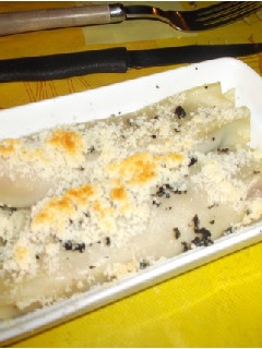 Una foto de Canelones de berenjena con trufa