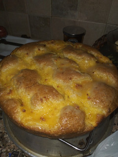 Una foto de Torta matera con crema pastelera