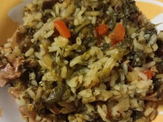 Arroz de Moelas e Espinafres