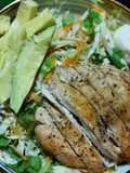 Chicken, avocado and boiled egg salad