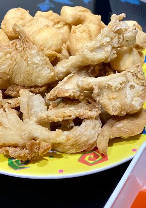 Foto resep Jamur tahu goreng crispy simple garing renyah praktis hanya 1 macam tepung