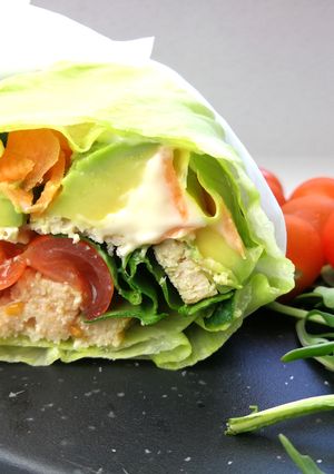 Una foto de Wrap de lechuga