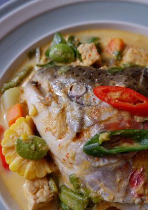 Foto resep Lodeh Susu Kepala Salmon