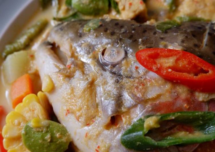 Langkah mengolah Lodeh Susu Kepala Salmon Lezat