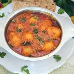 A picture of Delicious unique healthy authentic Kashmiri pandit style Kashmiri Dum Aloo.