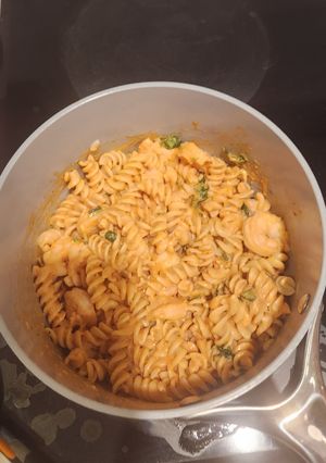 A picture of Shrimp Goat Cheese Pasta.