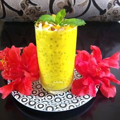 A picture of Mango Lassi With Chia Seeds.