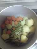Vainas con patatas y zanahorias
