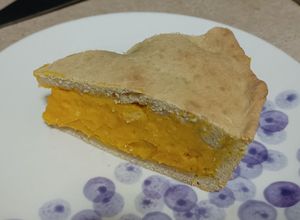 Una foto de Tarta de zapallo y ajo
