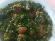 A picture of vegetable okro soup