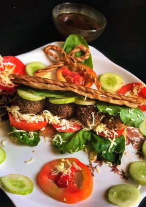 A picture of Spinach Chickpea Falafel.