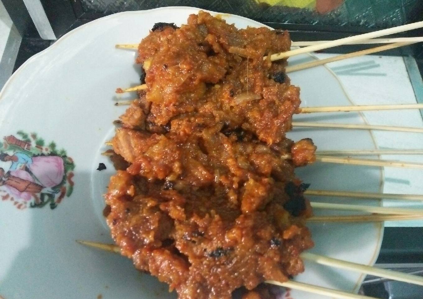 Sate daging bumbu rujak
