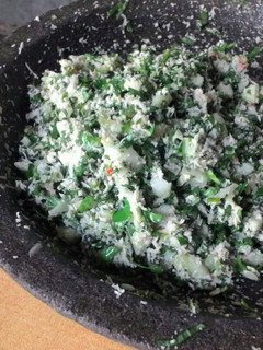 Foto resep Urap mentah/trancam
