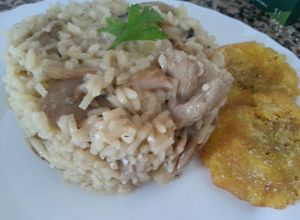 Foto principal de Risotto de arroz largo con champiñones