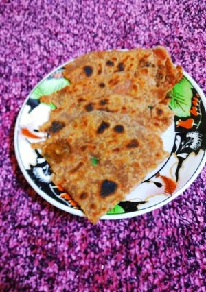 A picture of Leftover Pav Bhaji Parantha.