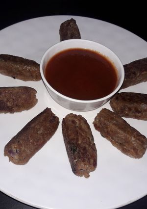 A picture of Soya chunk roll.