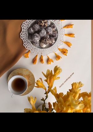 عکسی از دستور توپک های نارگیلی مغزدار