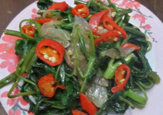 Langkah Mudah untuk Menyiapkan Cah kangkung sedep Anti Gagal