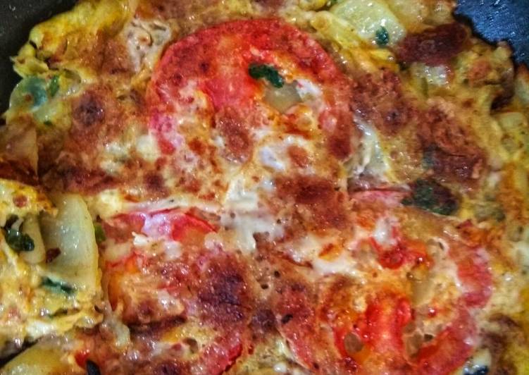 Omelet Kebon (kentang abon)