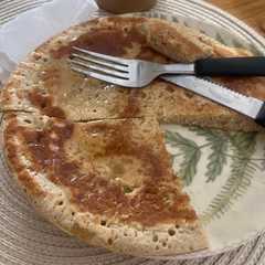 Una foto de PANCAKE enorme de Avena y Fécula de Maíz 🌽 SIN AZÚCAR