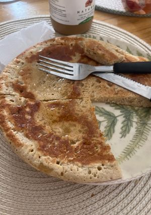 Una foto de PANCAKE enorme de Avena y Fécula de Maíz 🌽 SIN AZÚCAR