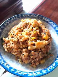 鱸魚玉米番茄蛋炒飯（糙米） 的食譜成品照片