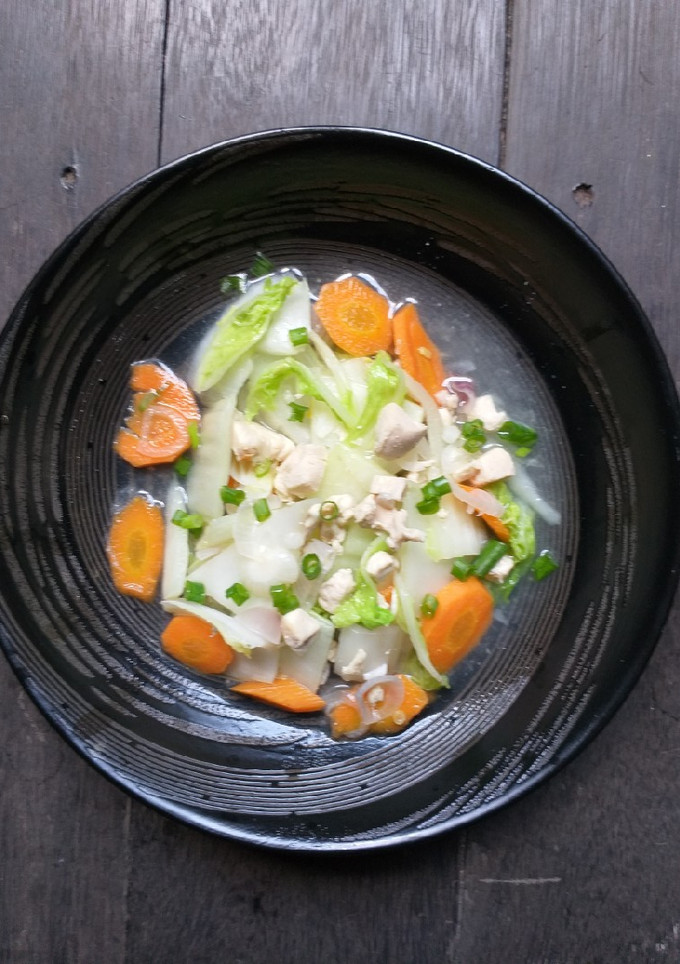 Foto resep Tumis Sawi Putih, Wortel dan Ayam