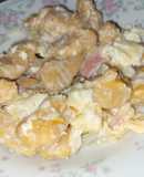 Ñoquis de zapallo con omelette