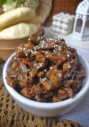 Foto resep Ayam Jamur Saus Teriyaki (Isian Bakpao atau Roti)