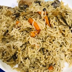 A picture of Chicken afghani pulao.