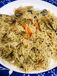 A picture of Chicken afghani pulao.