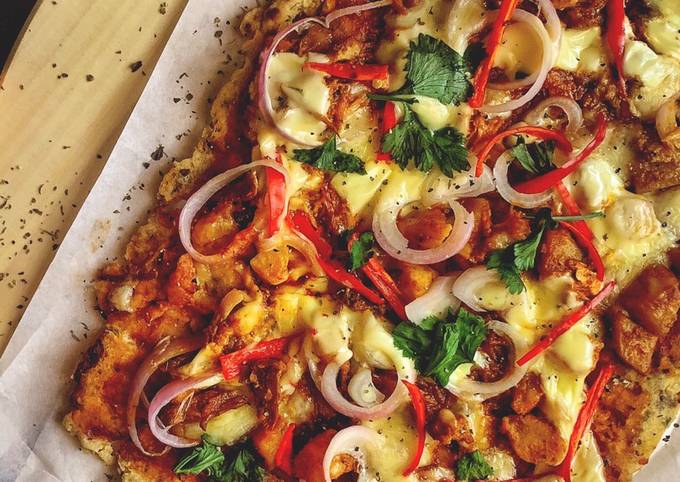 Curry Pizza non-oven #kudapan #minggukeempat
