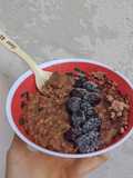 Porridge de avena con chocolate