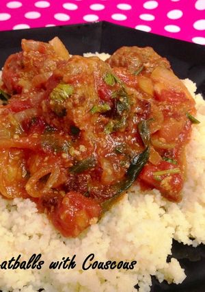 A picture of Meatballs with Couscous.